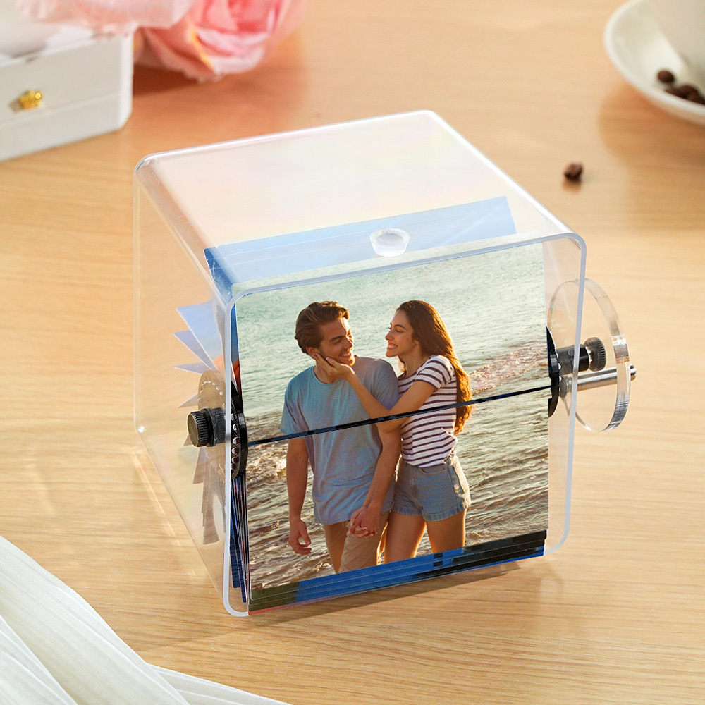 Custom Photo Flipbook Acrylic Frame Animation Machine Mechanical Hand-cranked Flipbook