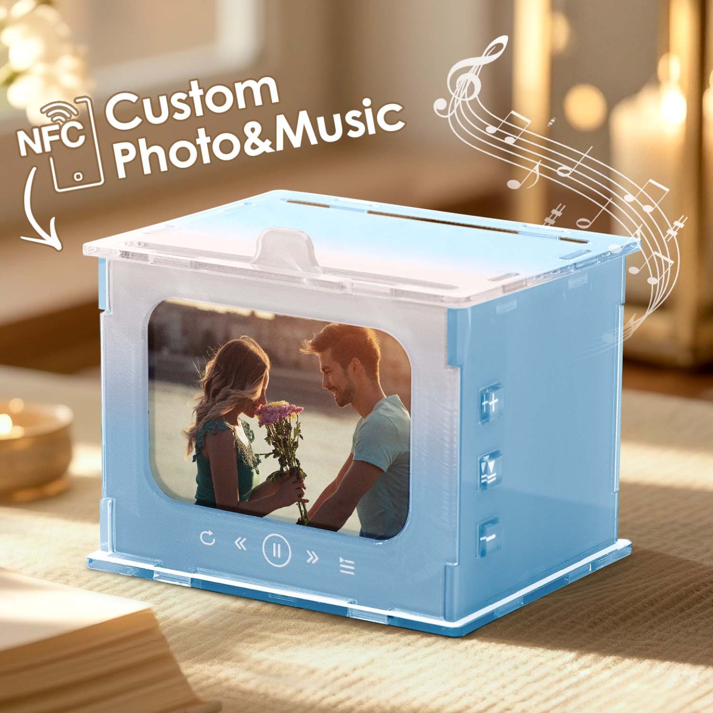 Custom Photo Music Player 1-6 Songs No Phone Needed Photo Album Gifts for Music Lover