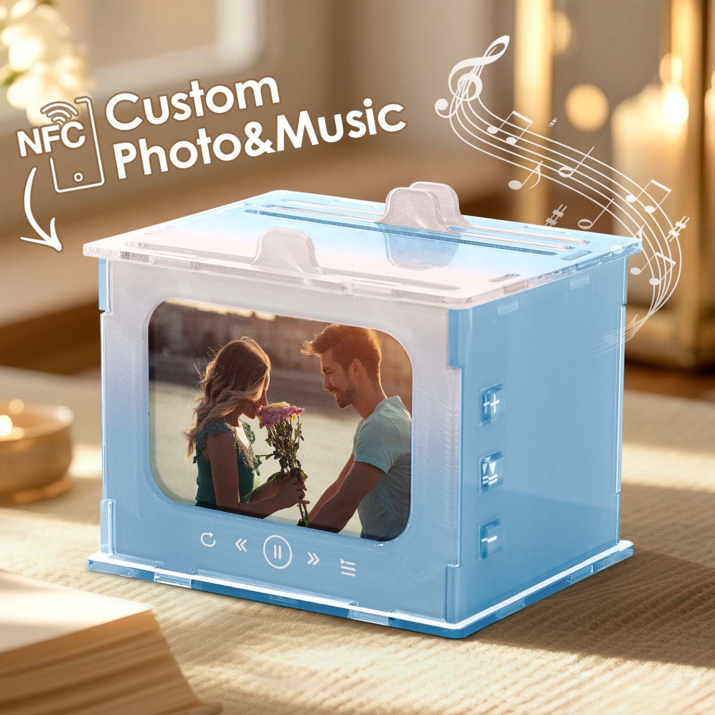Custom Photo Music Player 1-6 Songs No Phone Needed Photo Album Gifts for Music Lover