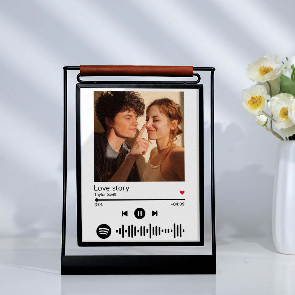 Scannable Spotify Code Photo Frame Personalized Double-Sided Display Stand Gifts For Lovers - soufeelus