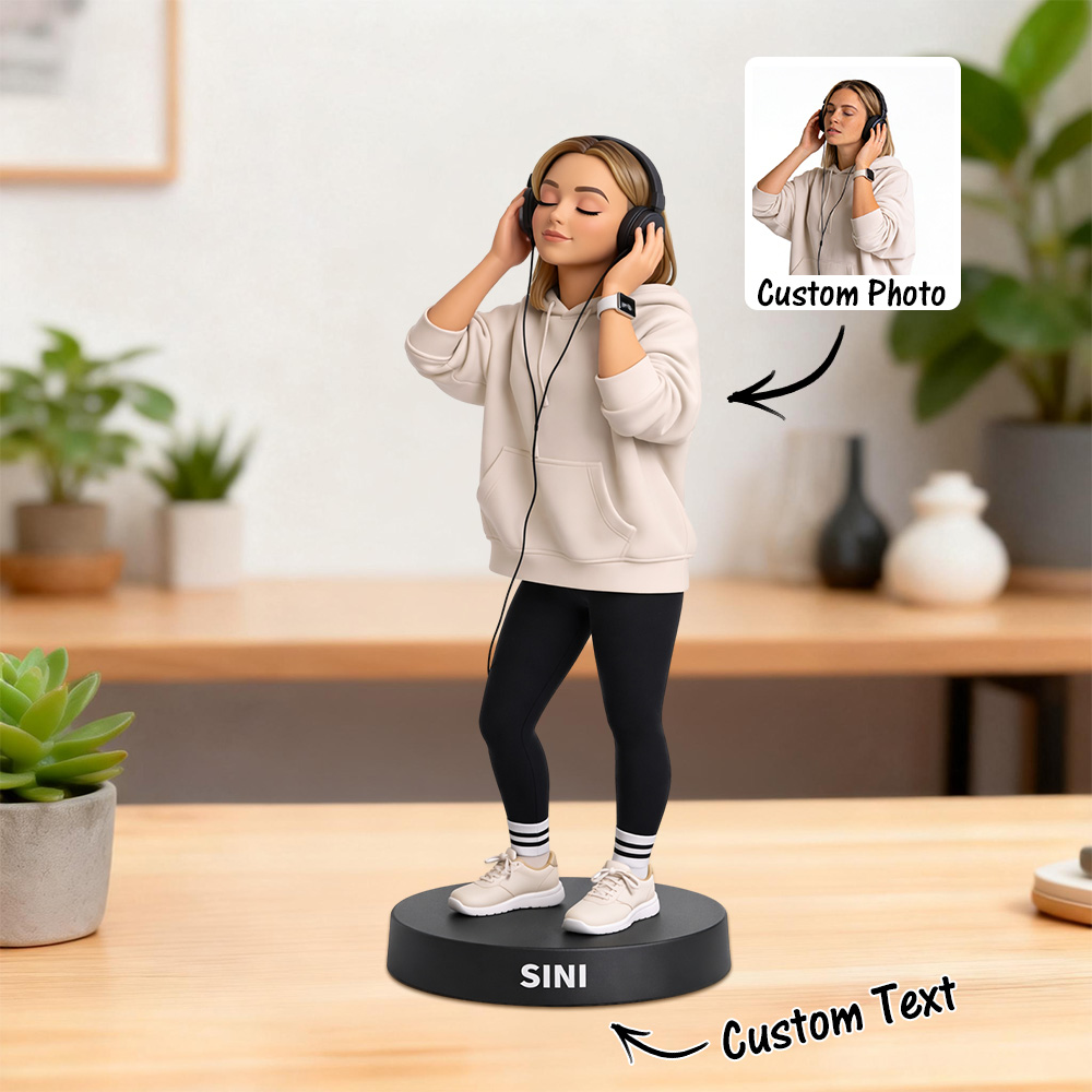 Custom Photo 2D Wooden Cute Animated Style Cartoon Style Desk Decor Best Gift for Him/Her - soufeelus