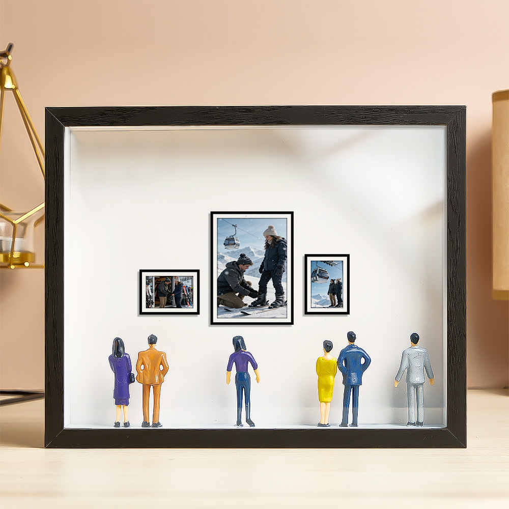 Custom Photo Mini Art Gallery Frame Personalized Museum of Us Frame Unique and Meaningful Gift for Her or Him detail