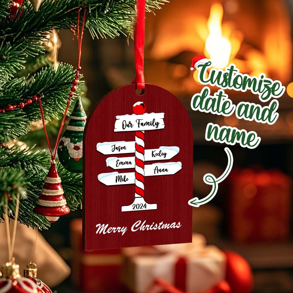 Personalized Family Christmas Ornaments with Family Name Ornament for Christmas Gift - soufeelus