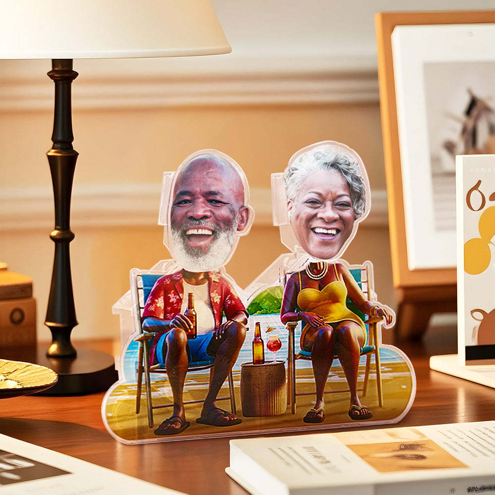 Personalized Face Dad and Mom Shaking Head Standee Gift for Dad and Mom - soufeelus