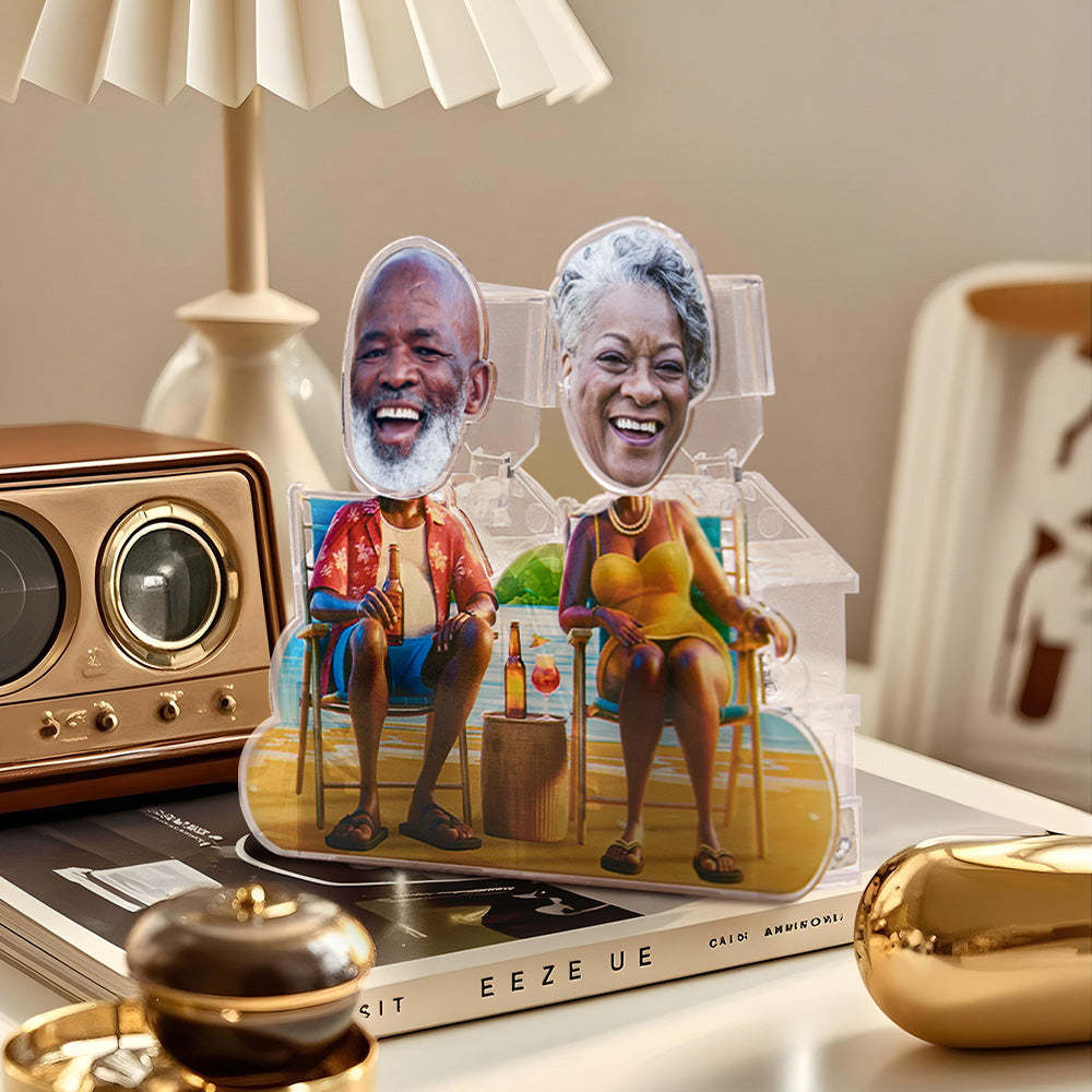 Personalized Face Dad and Mom Shaking Head Standee Gift for Dad and Mom - soufeelus