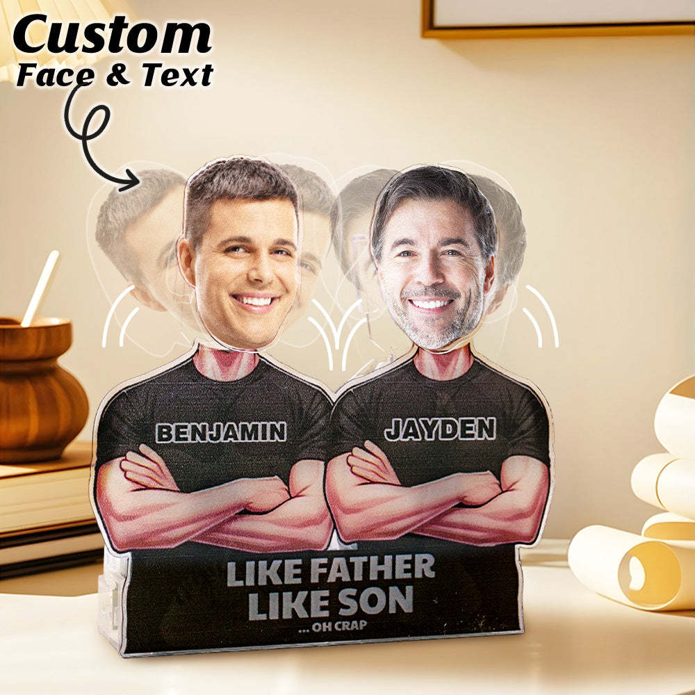 Personalized Face Shaking Head Standee Gift for Dad Mom - soufeelus
