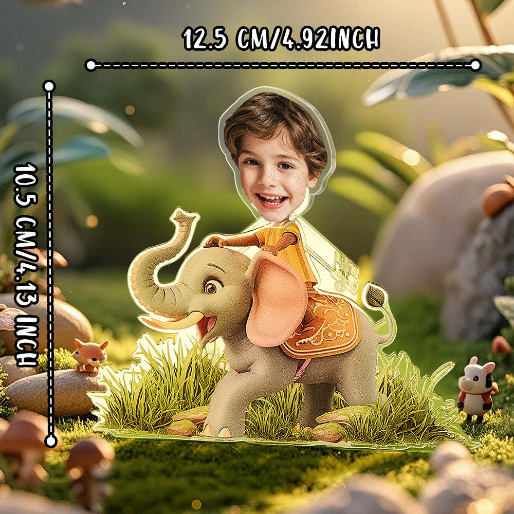 Personalized Face Kids and Animal Shaking Head Standee Gift for Kids - soufeelus