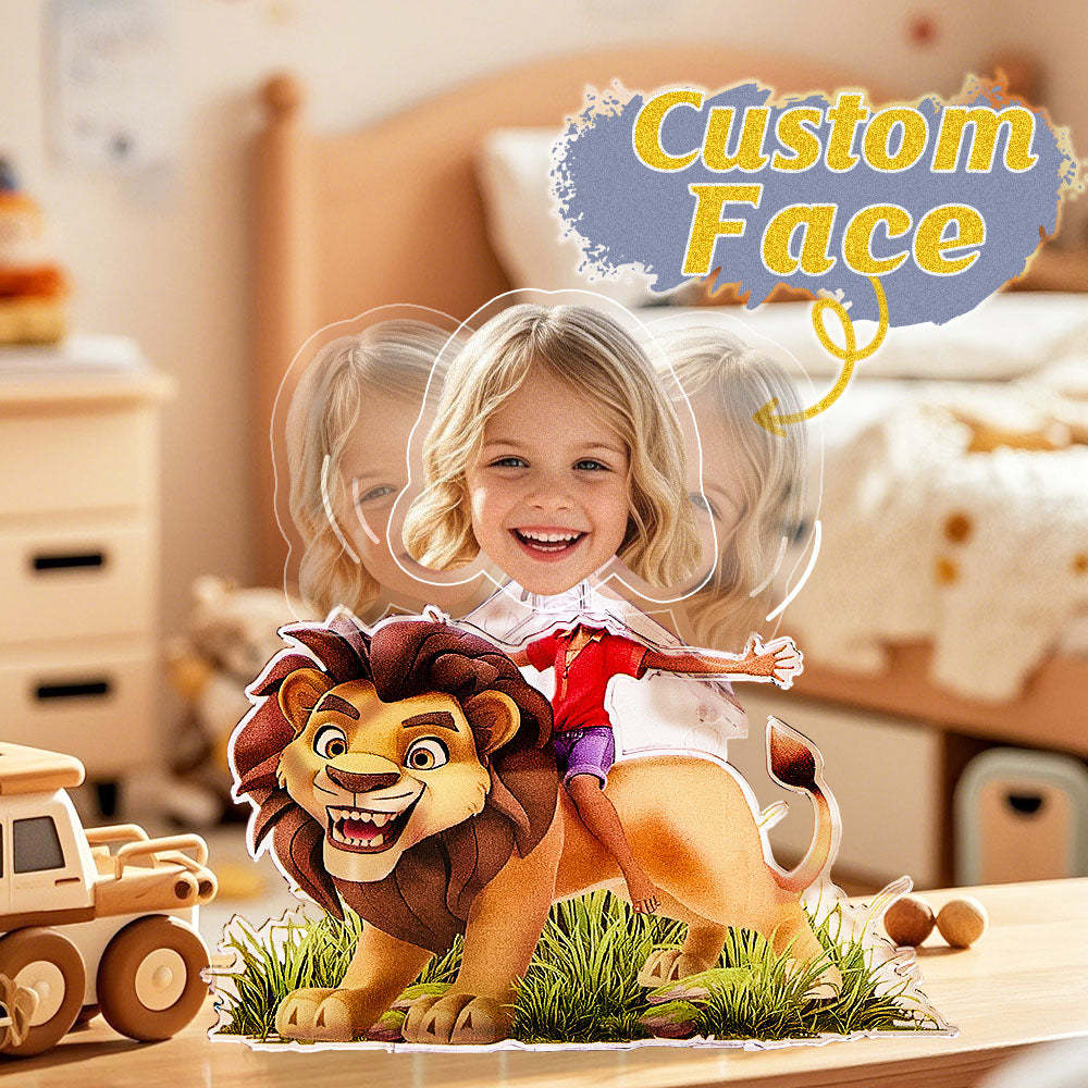 Personalized Face Kids and Animal Shaking Head Standee Gift for Kids - soufeelus