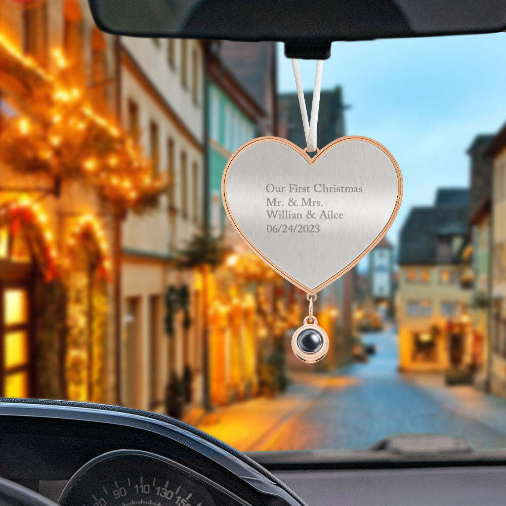 Custom Projection Ornament Personalized Heart Christmas Ornament Gifts for Her - soufeelus