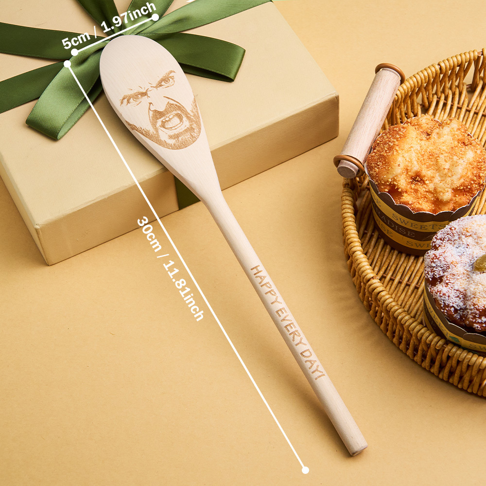 Any Face (Facial Features) Engraved on a Spoon- Novelty Gift, Fun, unique & quirky! Stocking Filler Secret Santa! Mother's/Father's Day!
