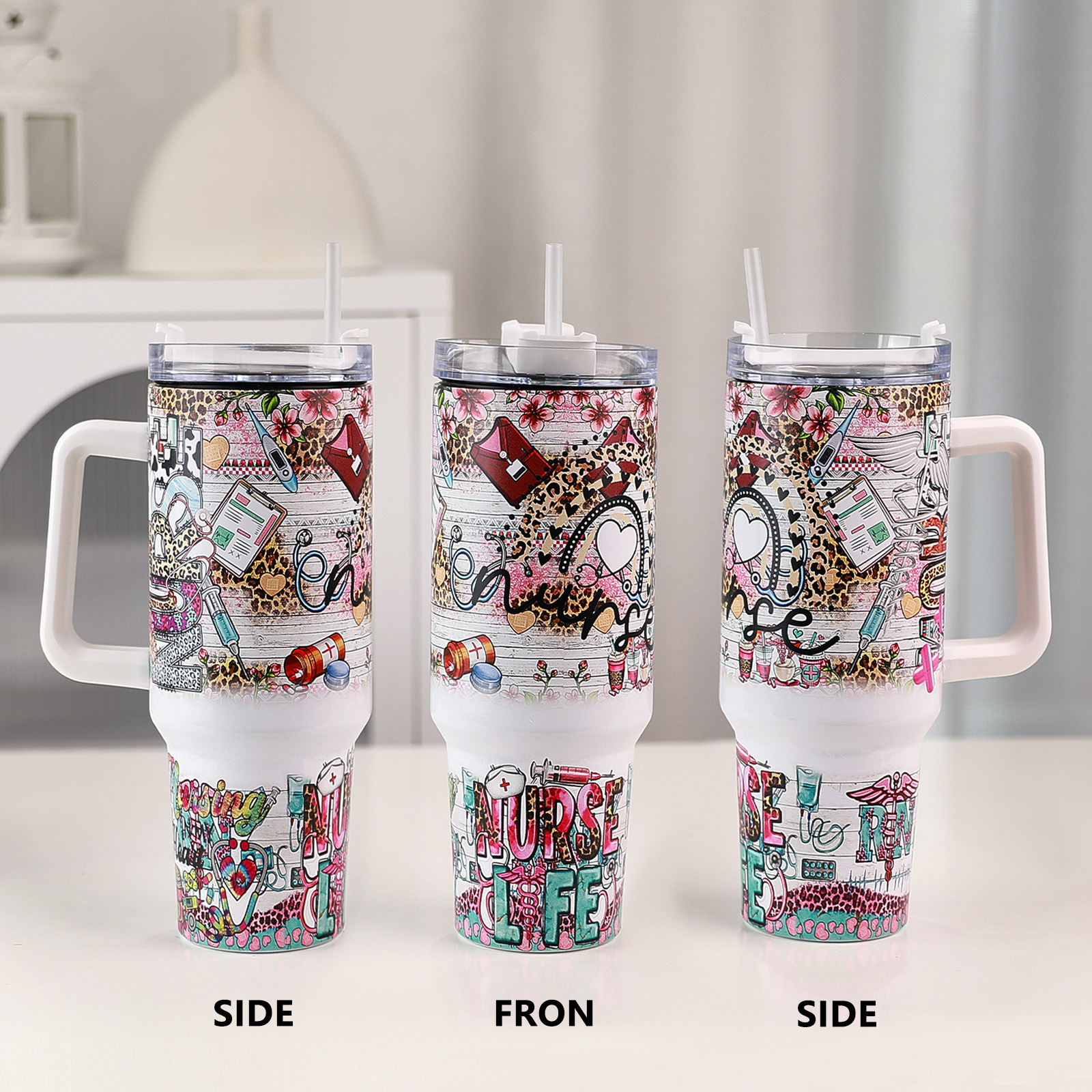 40 oz Stainless Steel Travel Mug Nurse Gifts for Women