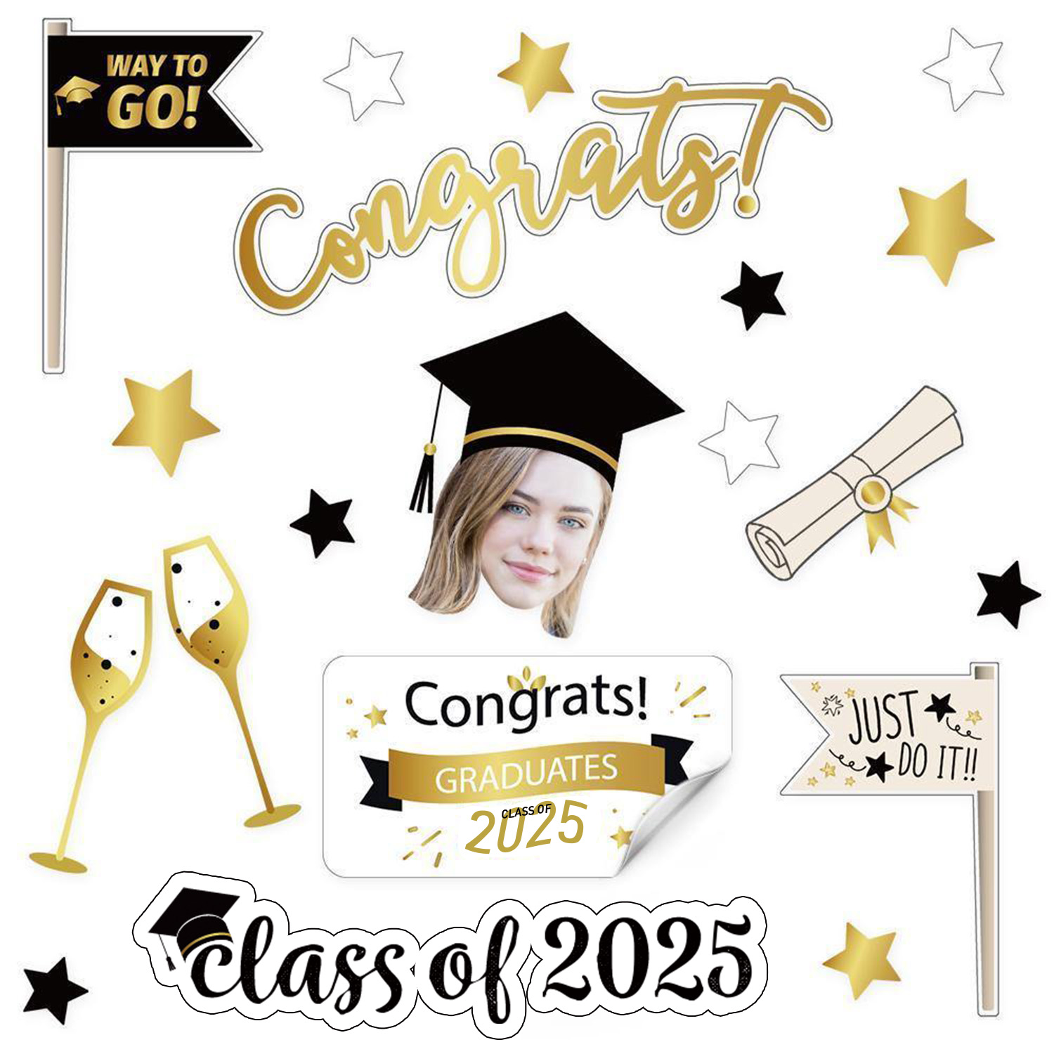 Custom Sticker Graduation Gift Happy Graduation