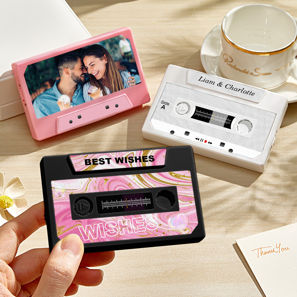 Personalized Vintage Recordable Cassette Phonograph Music Box Birthday Card Wish Christmas Gift Anniversary Birthday Gift For Bestie
