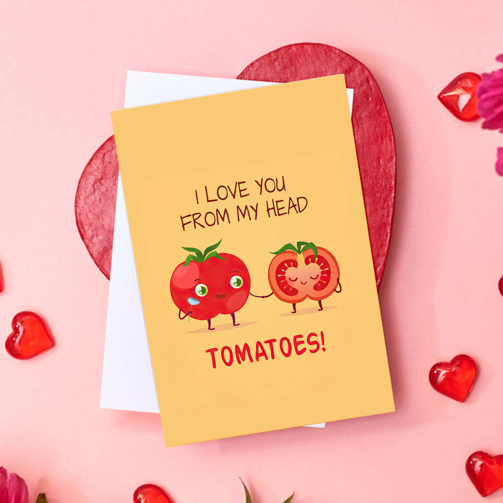 Funny Tomatoes Greeting Card Gift for Her or Him - soufeelus