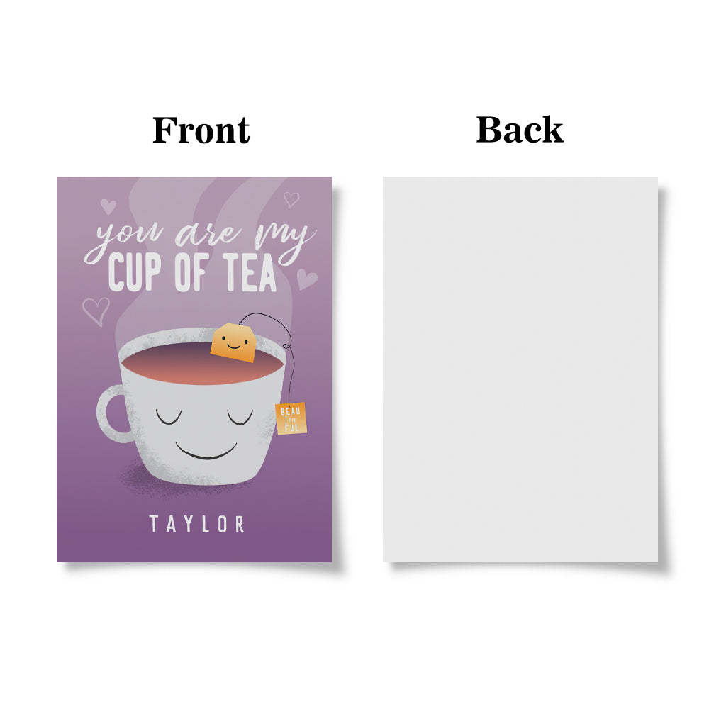 Funny You Are My Cup of Tea Valentine's Day Card - soufeelus