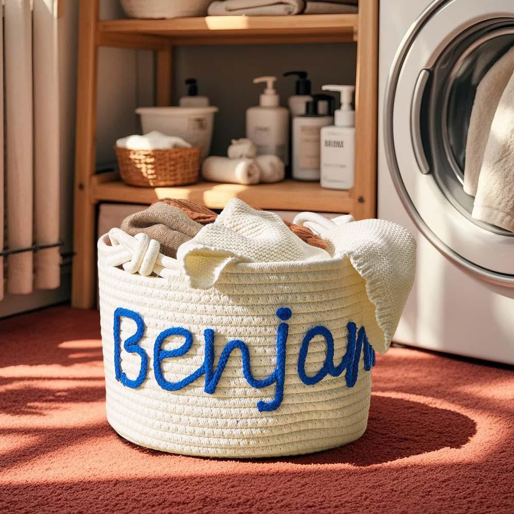Personalized Baby Shower Basket with Name Custom Baby Toy Organizer Gift for Baby - soufeelus