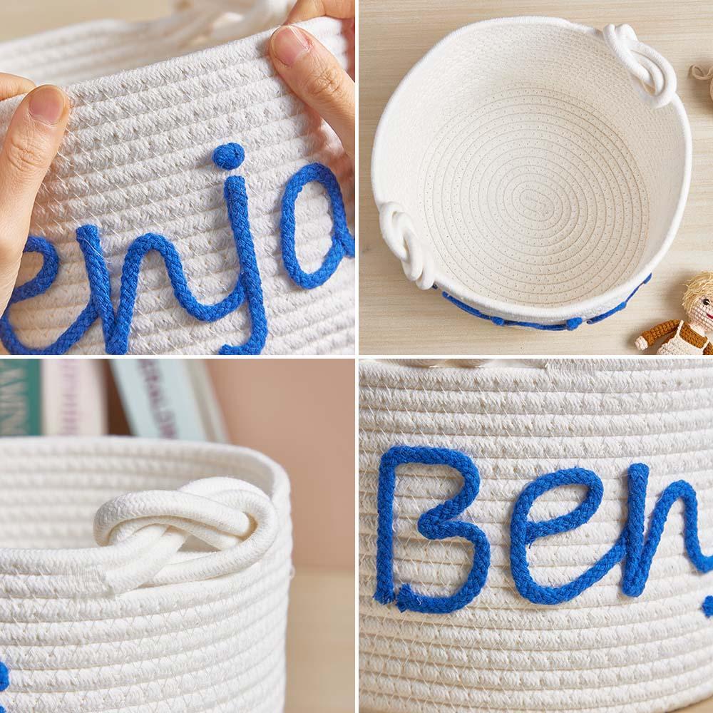 Personalized Baby Shower Basket with Name Custom Baby Toy Organizer Gift for Baby - soufeelus