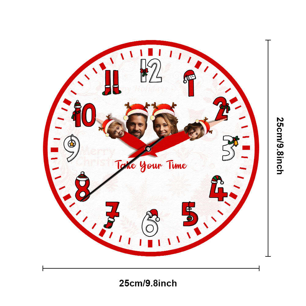 Custom Family Face Clock Christmas Gifts - soufeelus