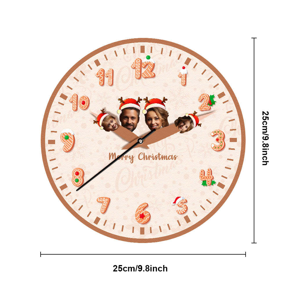 Custom Family Face Clock Christmas Gifts - soufeelus