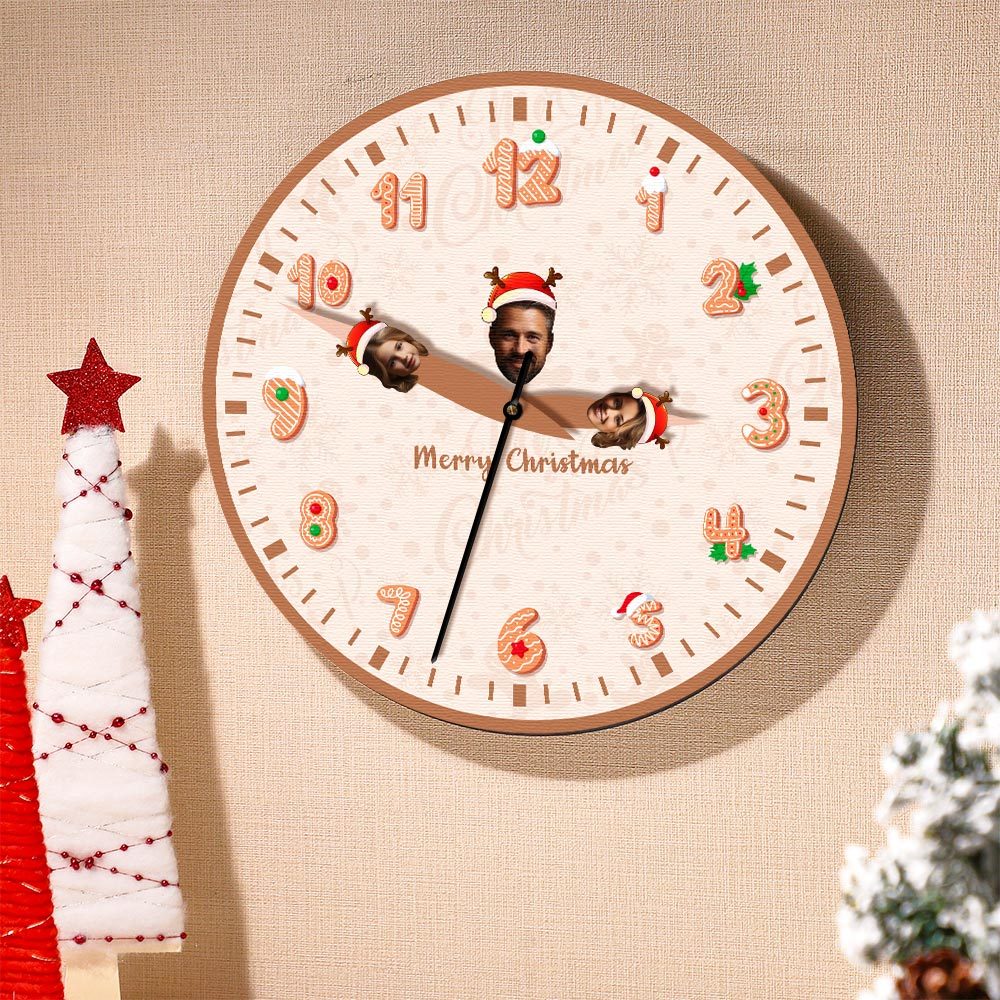 Custom Family Face Clock Christmas Gifts - soufeelus