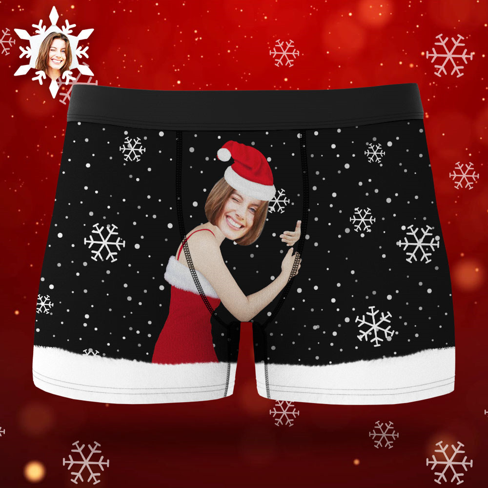 Custom Face Men's Christmas Underwear Face On Body Boxers Christmas Gift AR View Gift - soufeelus