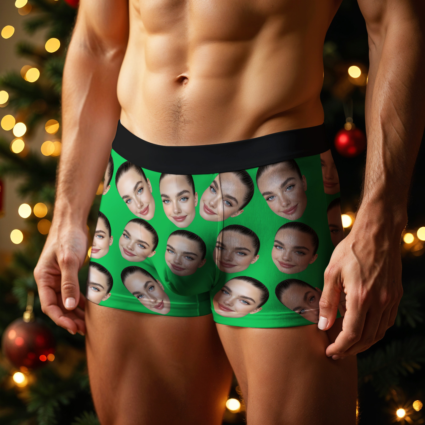 Custom Big Face Boxer Personalized Boxer Briefs Gift for Boyfriend Valentine's Gift - soufeelus