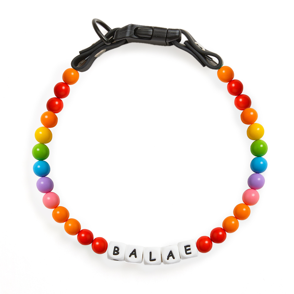 Custom Name Pet Necklace – Colorful Beaded Collar for Your Furry Friend
