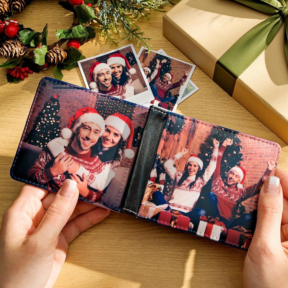 Custom Photo Wallet Personalized Two-sided Photo Wallet Christmas Gifts - soufeelus