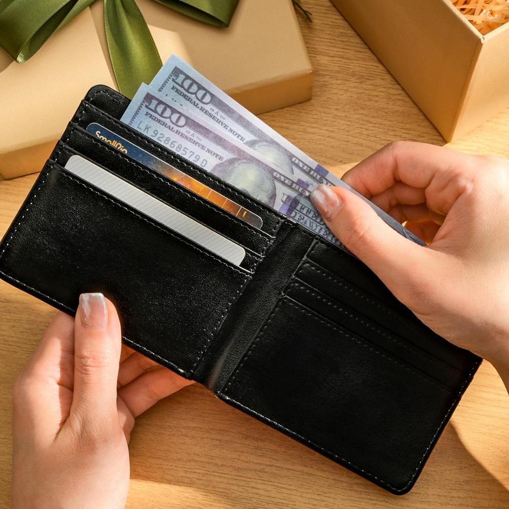 Custom Photo Wallet Personalized Two-sided Photo Wallet Christmas Gifts detail