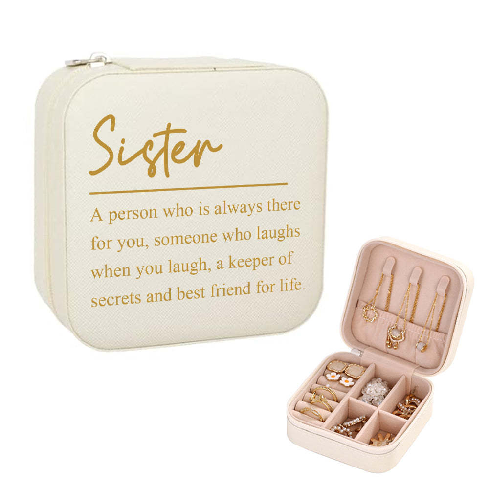 Personalized Jewelry Box Custom Jewelry Organizer Storage Gift for Sister - soufeelus