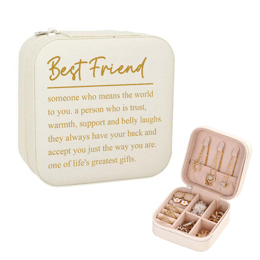 Personalized Jewelry Box Custom Jewelry Organizer Storage Gift for Best Friend - soufeelus