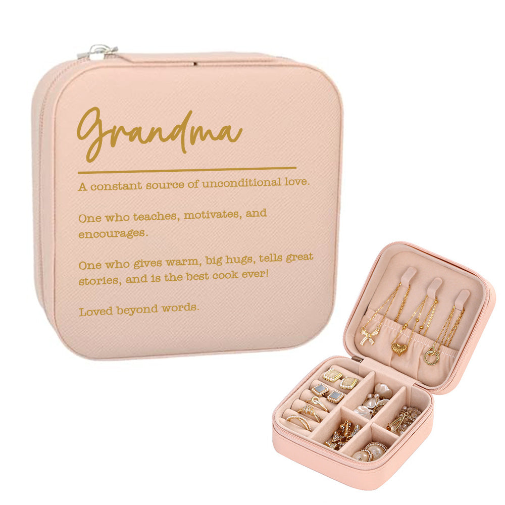 Personalized Jewelry Box Custom Jewelry Organizer Storage Gift for Grandma - soufeelus