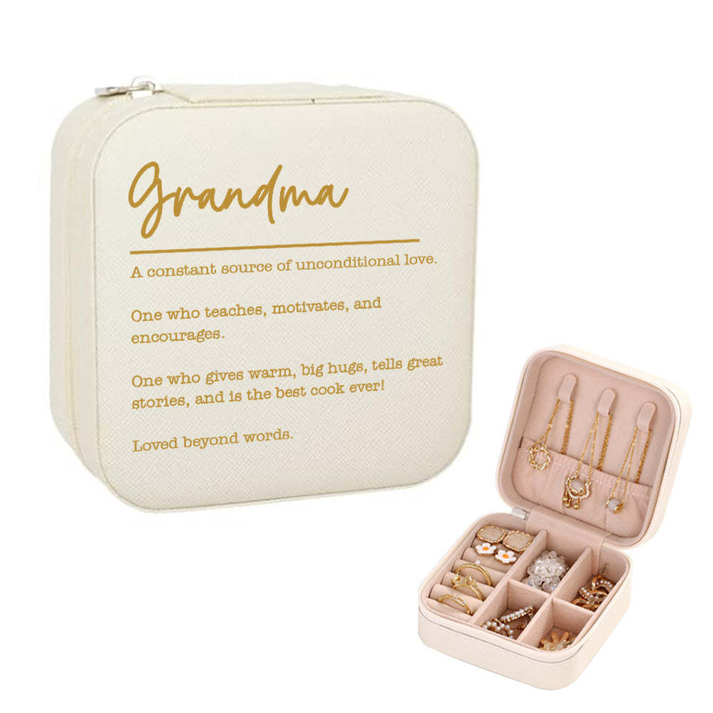 Personalized Jewelry Box Custom Jewelry Organizer Storage Gift for Grandma - soufeelus