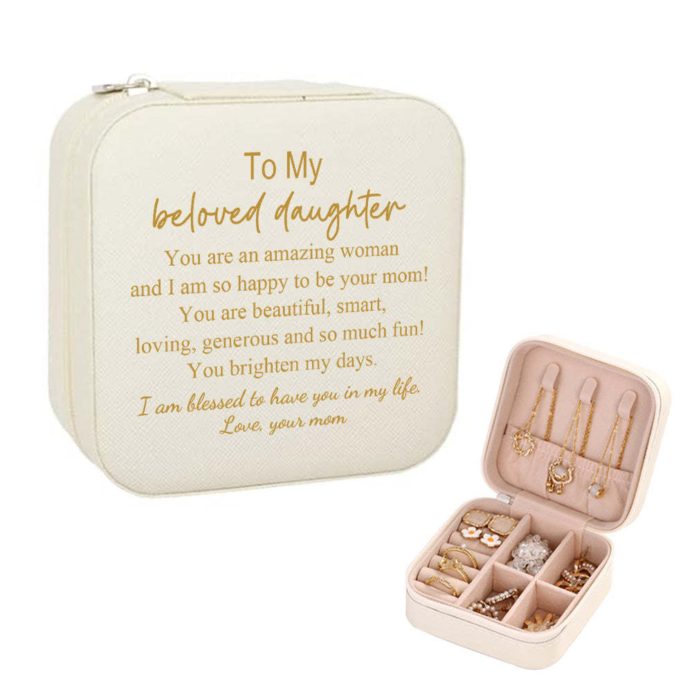 Personalized Jewelry Box Custom Jewelry Organizer Storage Gift for Daughter - soufeelus