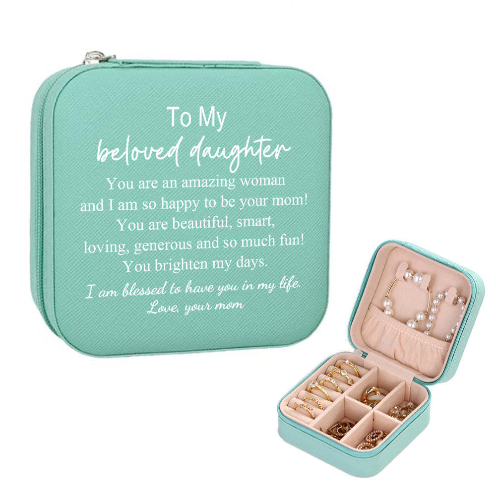 Personalized Jewelry Box Custom Jewelry Organizer Storage Gift for Daughter - soufeelus
