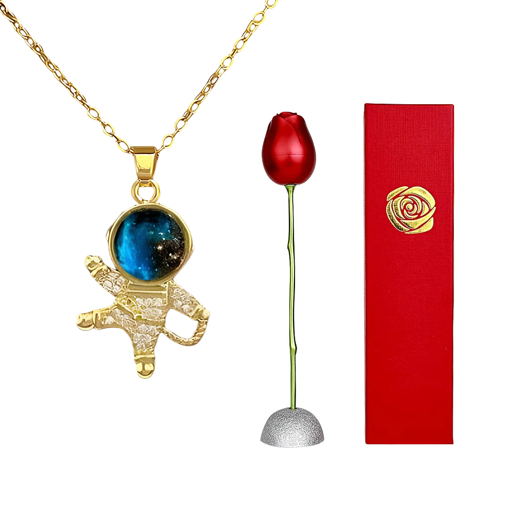 Celestial Zodiac Necklace Collection for Women Gold Color Planet Moon Astronaut Pendant Necklaces Jewelry Gifts