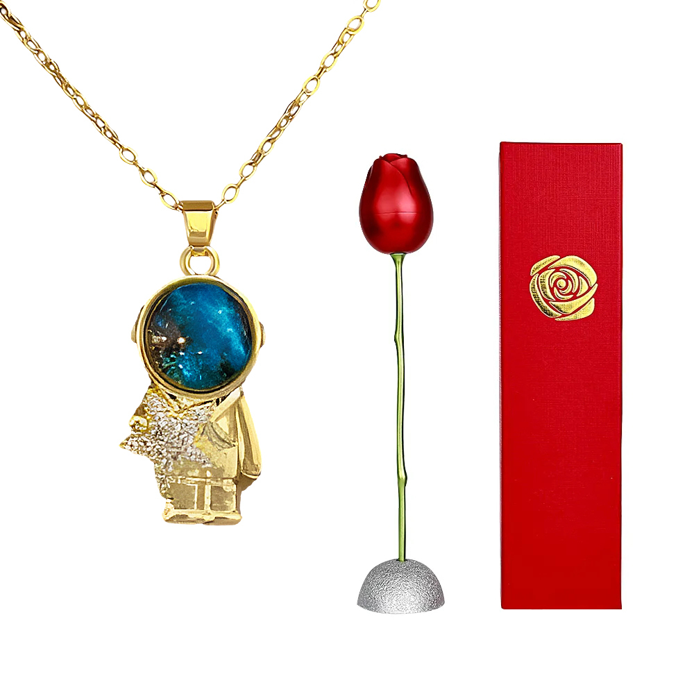 Celestial Zodiac Necklace Collection for Women Gold Color Planet Moon Astronaut Pendant Necklaces Jewelry Gifts