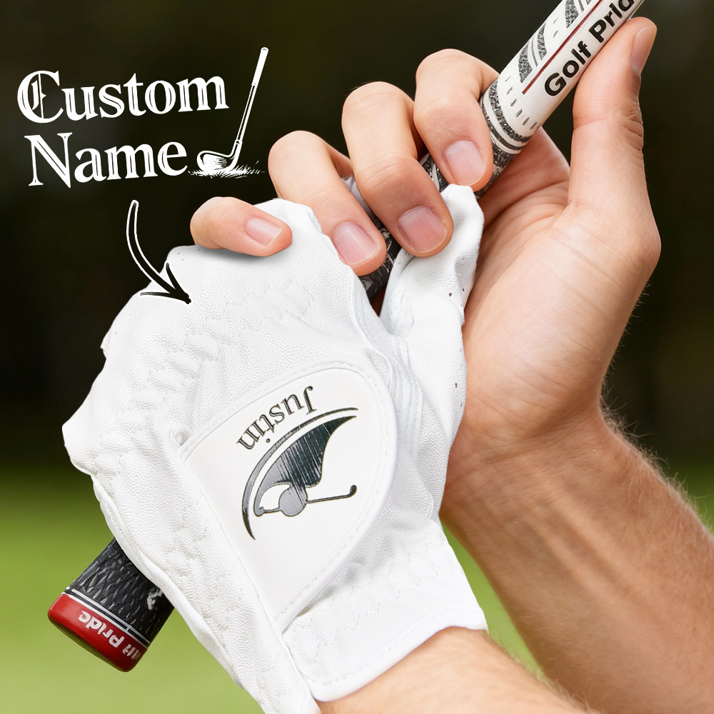 Personalized Golf Glove with Golfer Prints Resistant Sports Glove for Golf Enthusiasts (One Left-hand Glove) - soufeelus