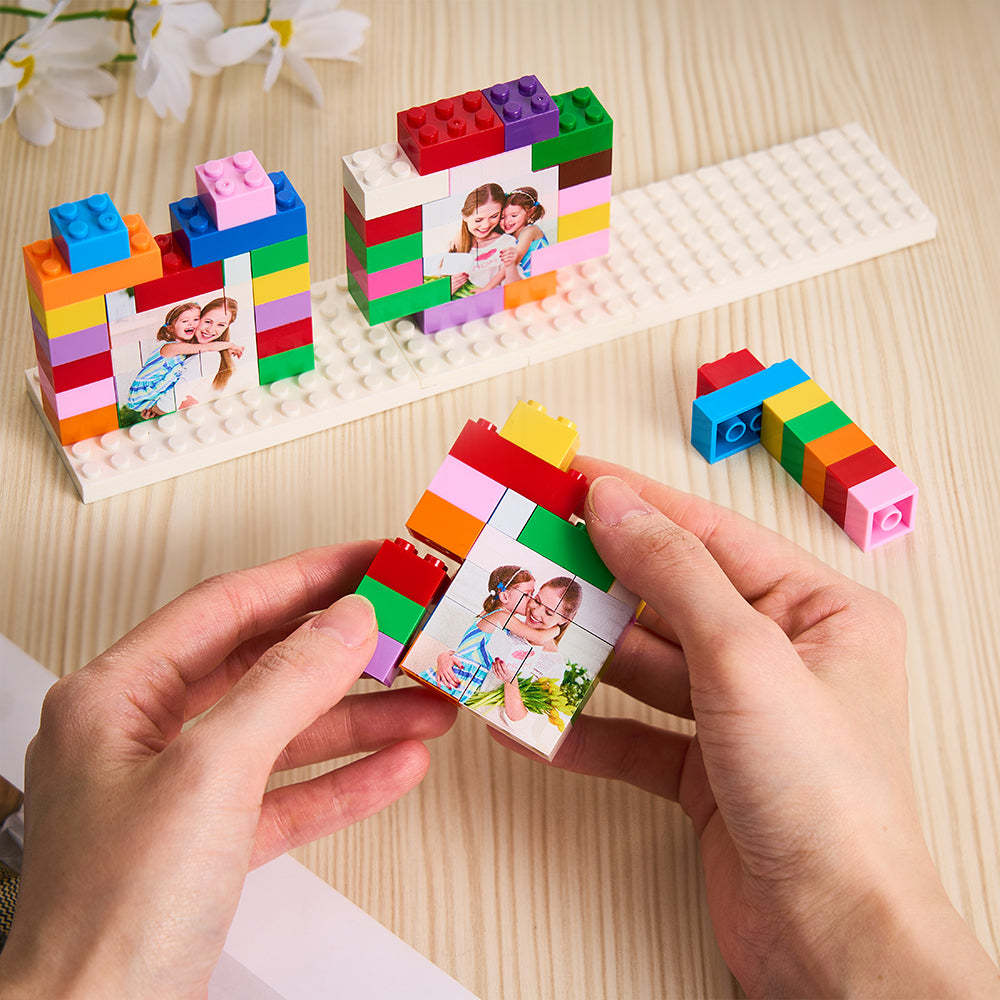 Custom Mom Photo Building Brick Puzzles Personalized Colored Photo Block Mother's Day Gifts - soufeelus