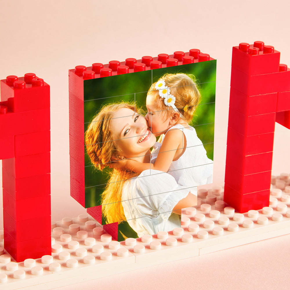 Custom Building Brick Photo Block Personalized MUM Brick Puzzles Mother's Day Gifts - soufeelus