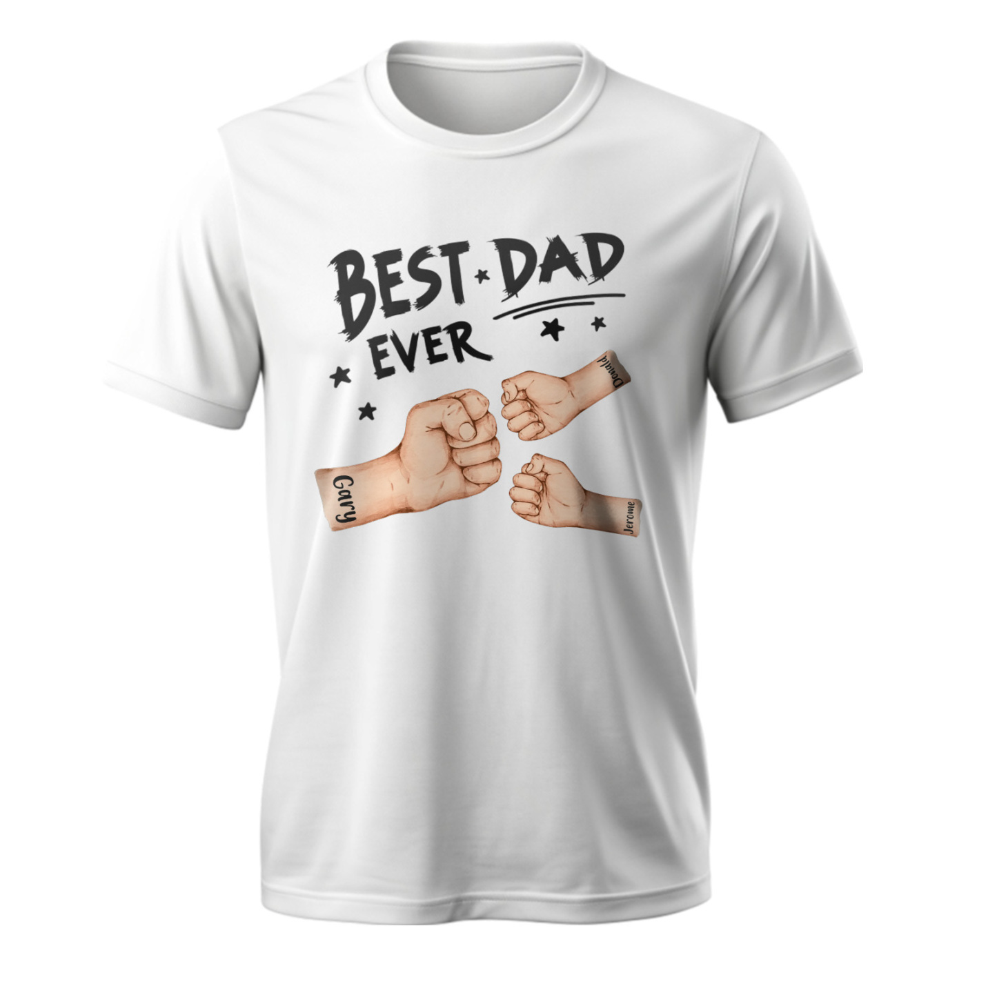 Personalized Father T-shirt Best Dad Ever for Father's Day - soufeelus