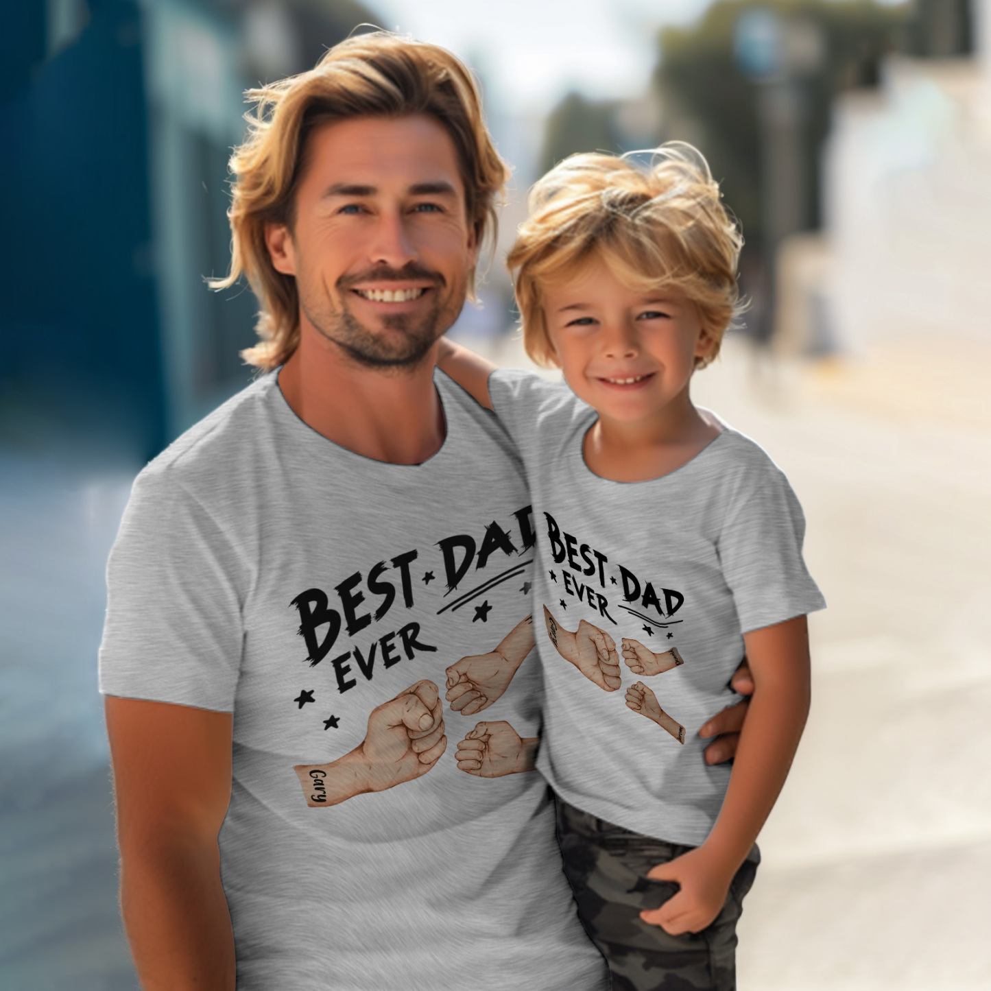 Personalized Father T-shirt Best Dad Ever for Father's Day - soufeelus