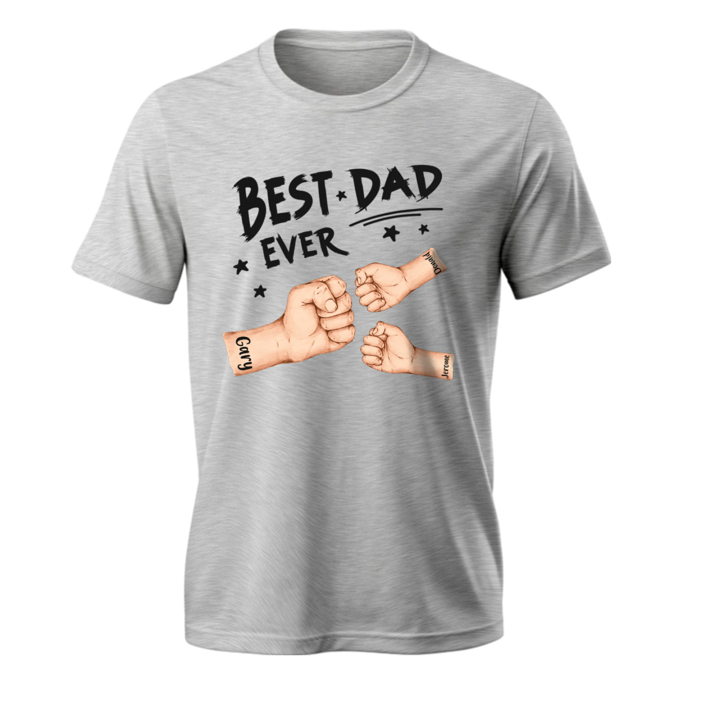 Personalized Father T-shirt Best Dad Ever for Father's Day - soufeelus