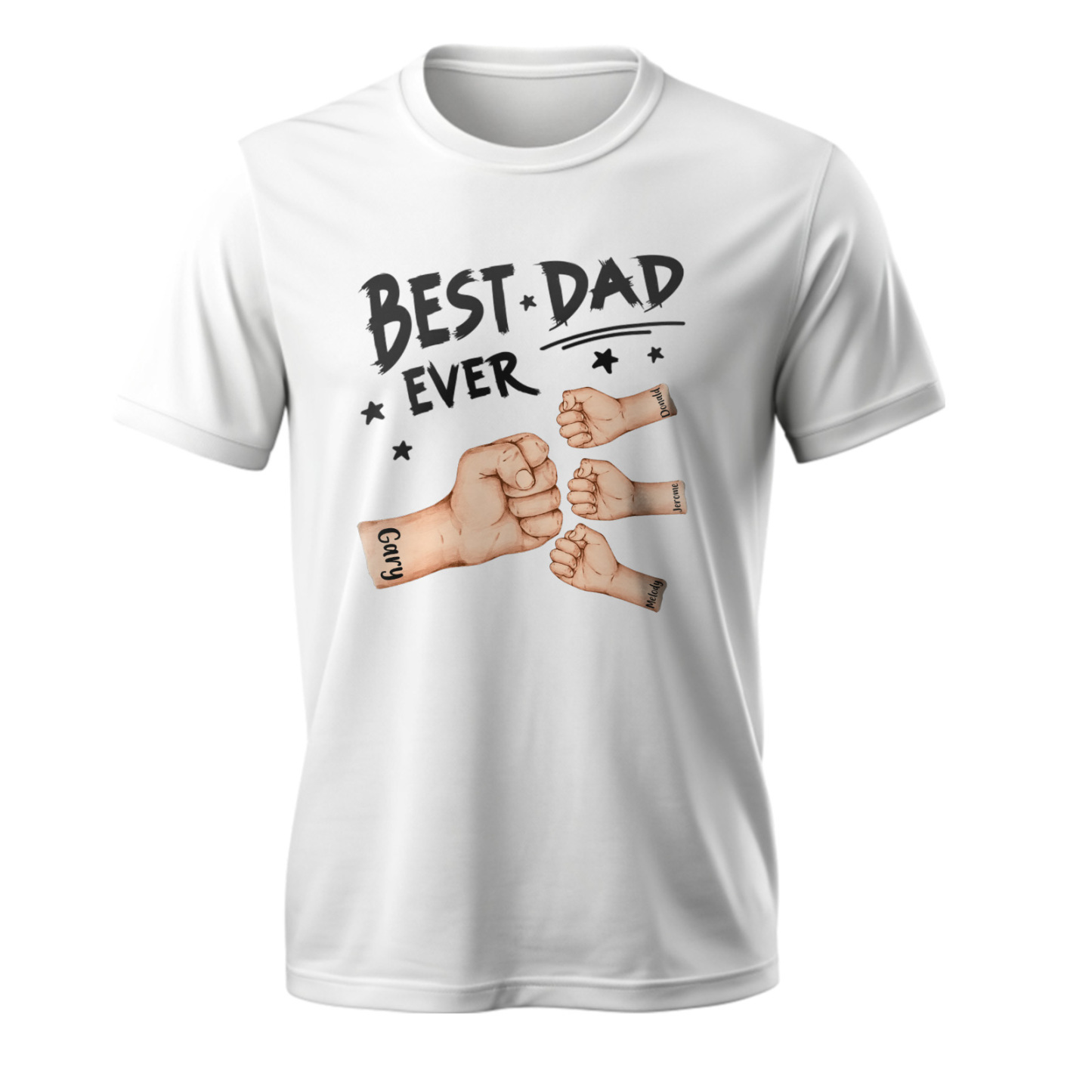 Personalized Father T-shirt Best Dad Ever for Father's Day - soufeelus