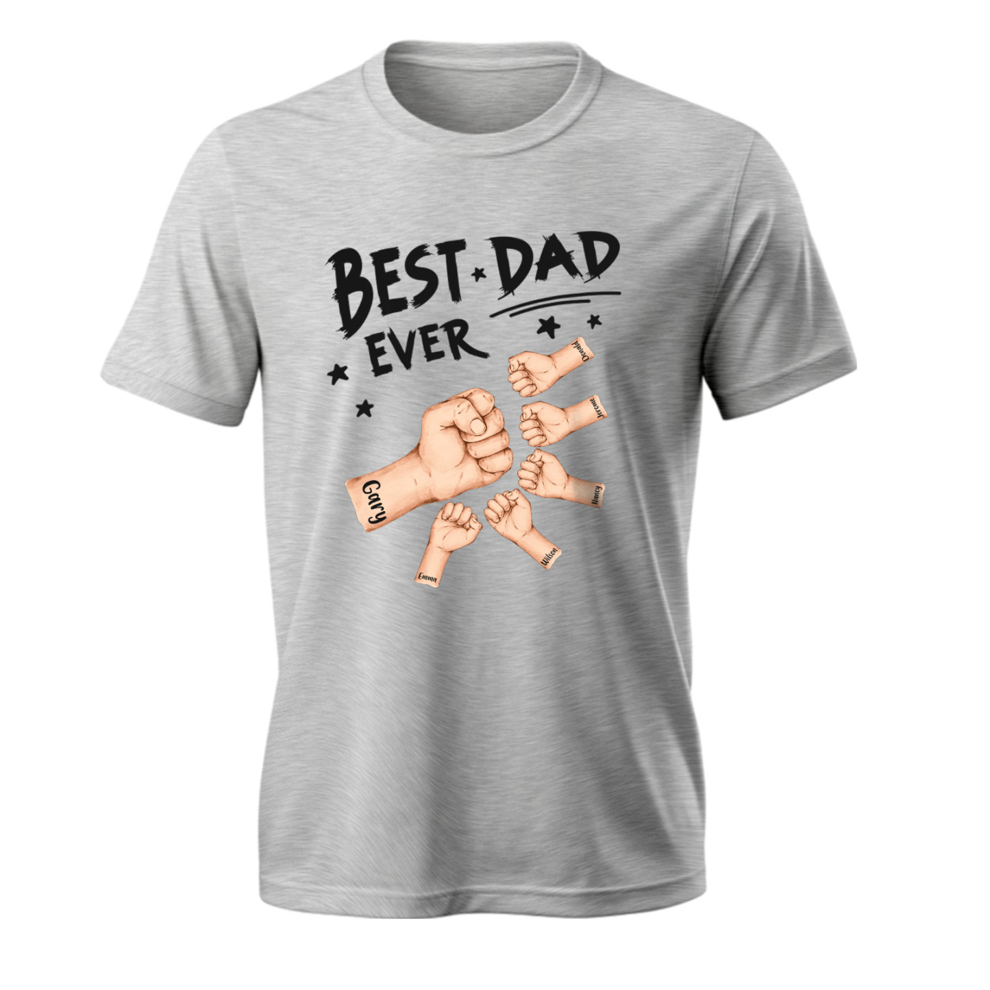 Personalized Father T-shirt Best Dad Ever for Father's Day - soufeelus