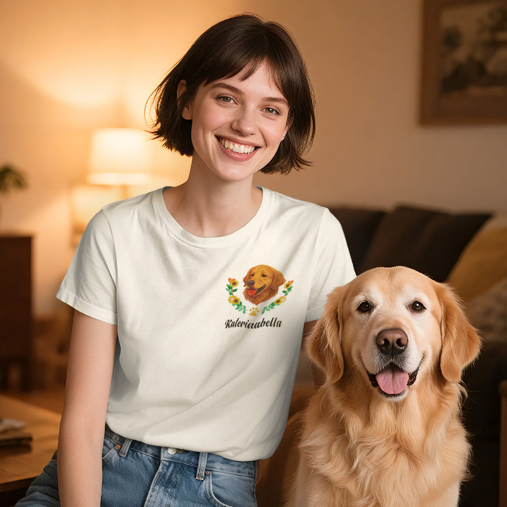 Custom Embroidered Style Pet Avatar Tshirt