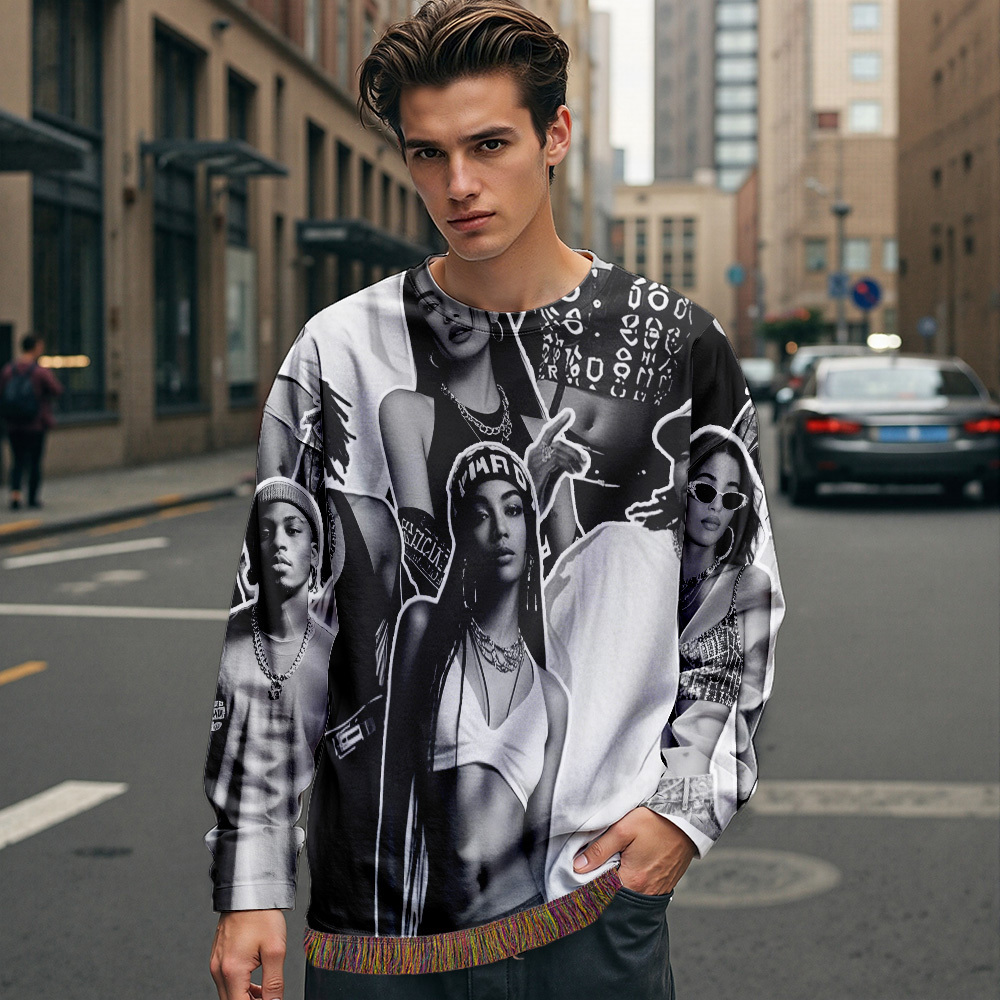 Custom Vintage Photo Tapestry Sweatshirt Hoodie