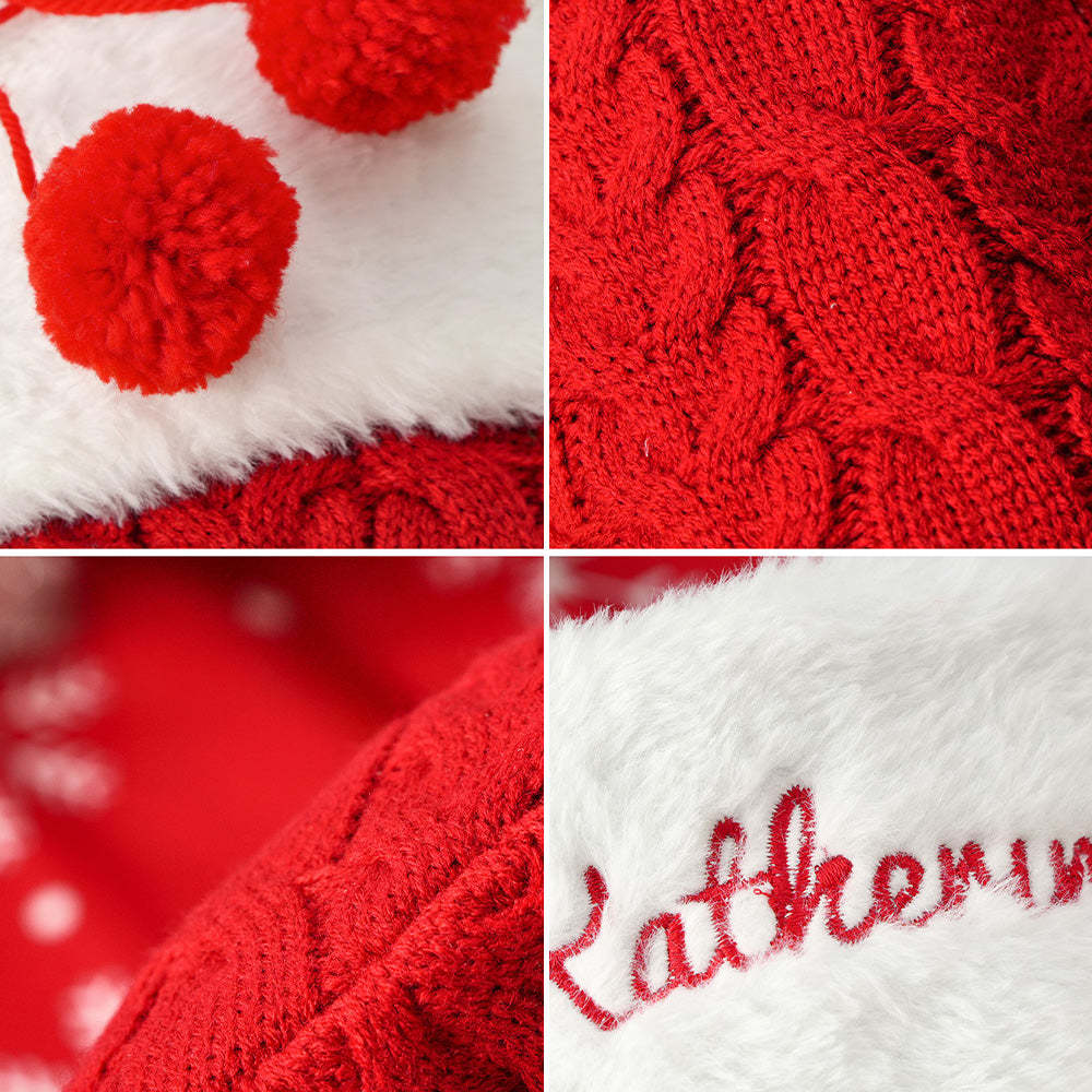 Personalized Christmas Stocking with Name Embroidery Xmas Stockings Decoration - soufeelus