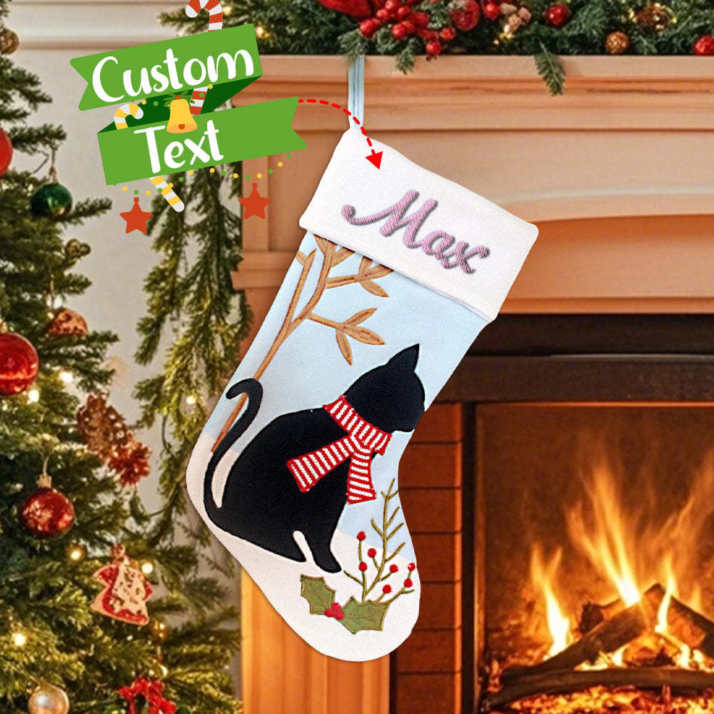 Personalized Christmas Stocking with Embroidered Name Christmas Stockings Gifts for Family - soufeelus