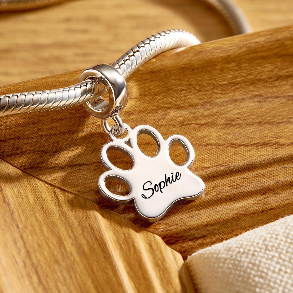 Custom Engraved Charm Dog Paw Pendant Gifts - soufeelus
